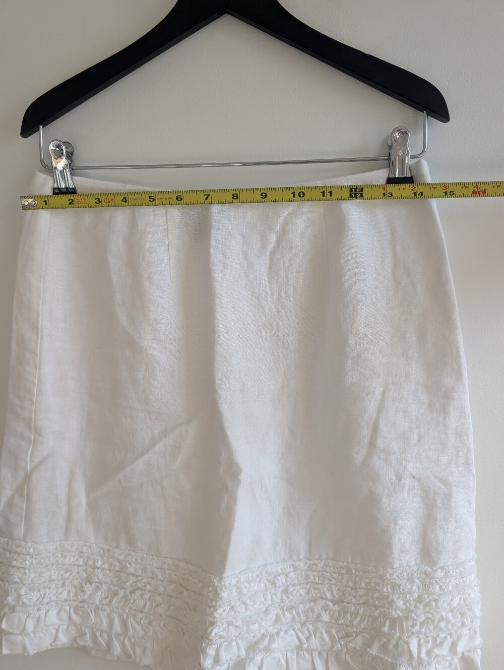 Tommy Bahama 100% Linen Two Palms White Fringe Skirt Raw Hem Lined Sz 0 - Picture 5 of 8